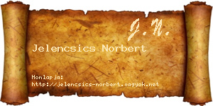 Jelencsics Norbert névjegykártya